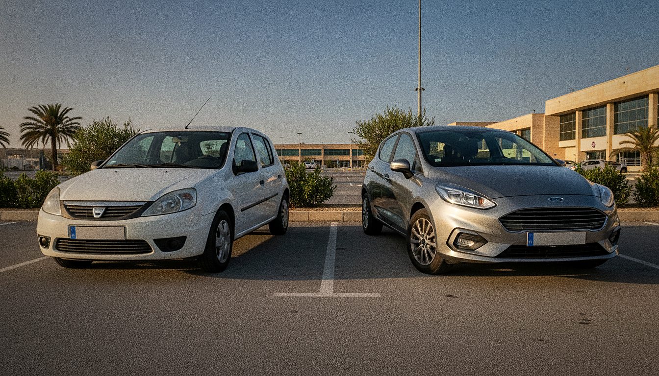 Confronto tra un'auto economy di un operatore locale e una di un marchio internazionale a Malta