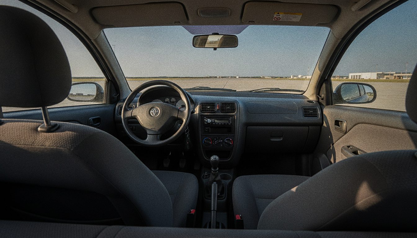 Interno essenziale di un'utilitaria della categoria economy a Malta