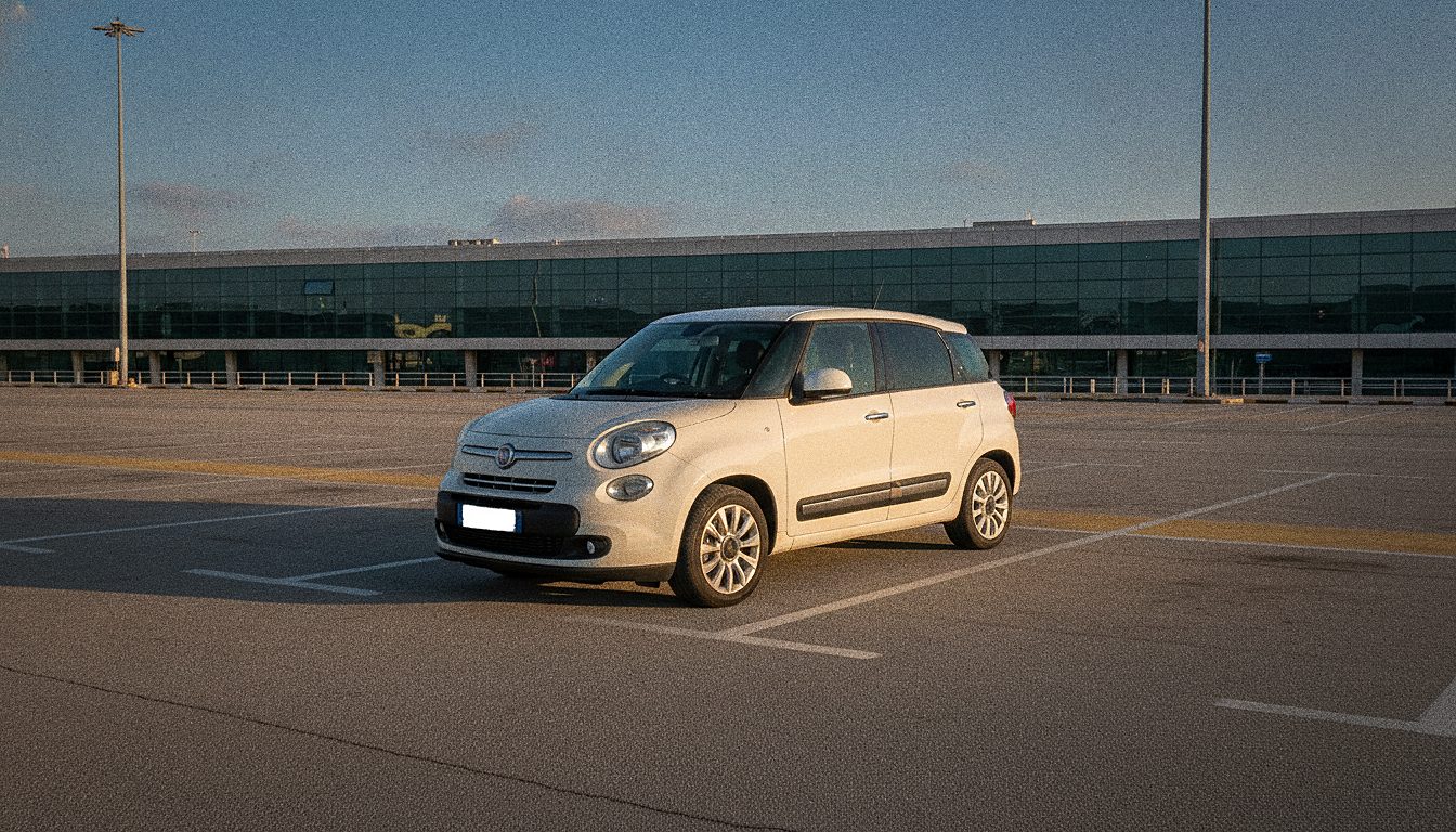 Auto a noleggio parcheggiata pronta al ritiro presso l'Aeroporto Internazionale di Malta